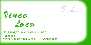 vince loew business card